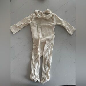 Bebe Organic Pointelle Lace Collar onsie